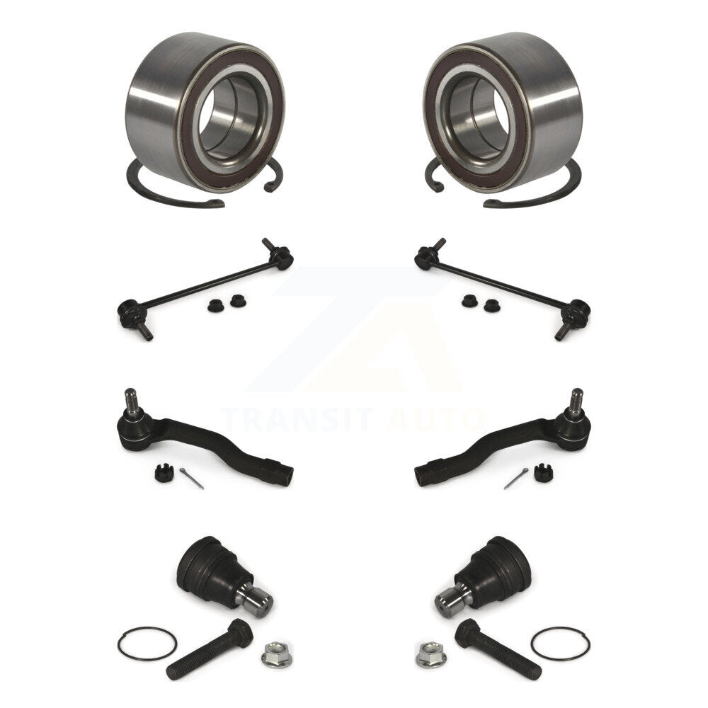 Kit de biellette de direction et de liaison extérieure de rotule inférieure de roulement avant (8 pièces) pour Mazda 2 11-14