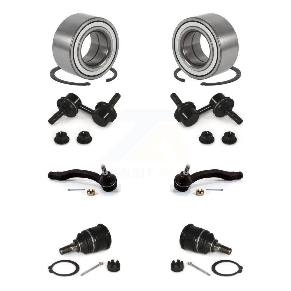 Kit de liaison de biellette de direction extérieure de rotule inférieure de roulement avant (8 pièces) pour Honda CR-97-01