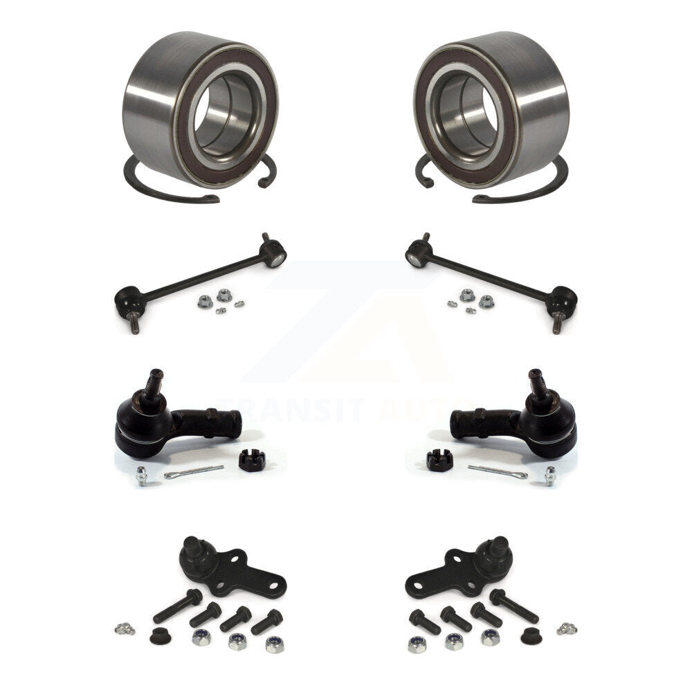 Kit de liaison de biellette de direction extérieure, roulement de roue avant, Joint à rotule inférieur (8 pièces) pour Ford Focu