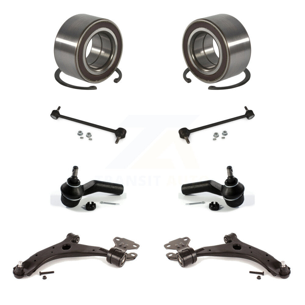 Kit de biellette de direction et de liaison extérieure, bras de commande inférieur, roulement avant (8 pièces) pour Mazda 3 Spor