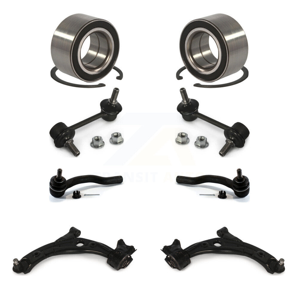 Kit de liaison d'extrémité de biellette de direction extérieure, bras de commande inférieur, roulement avant (8 pièces) pour Mazda CX-7