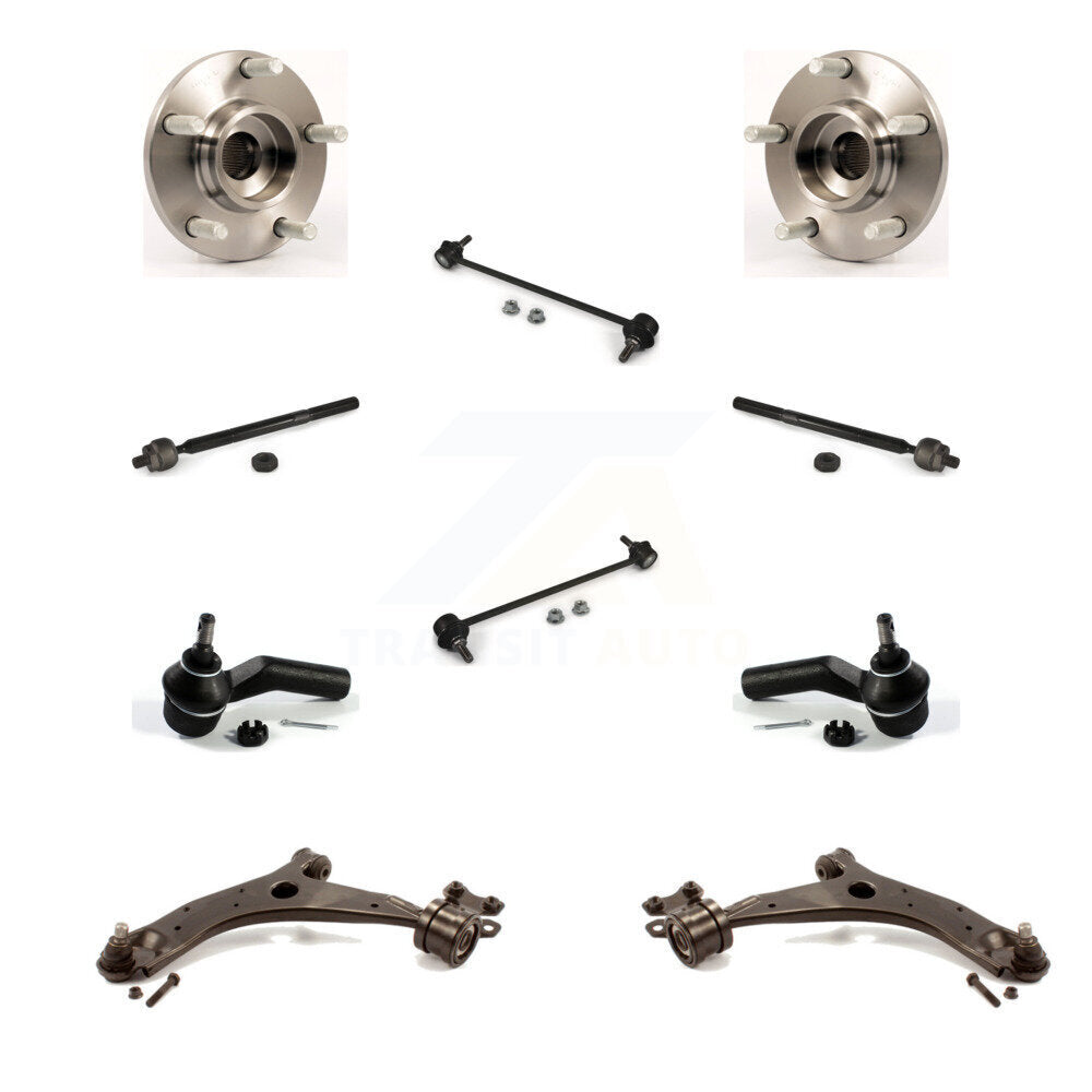 Kit de liaison de biellette de direction intérieure et extérieure, bras de commande inférieur, roulement avant (10 pièces) pour Mazda 3