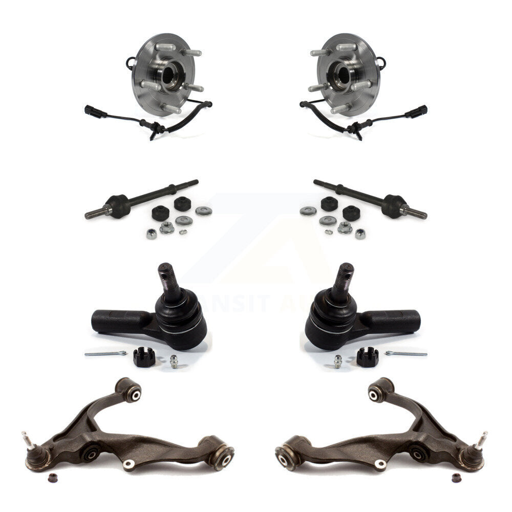 Kit de liaison de biellette de direction extérieure, bras de commande inférieur de roulement avant (8 pièces) pour 12 Ram 1500 4W