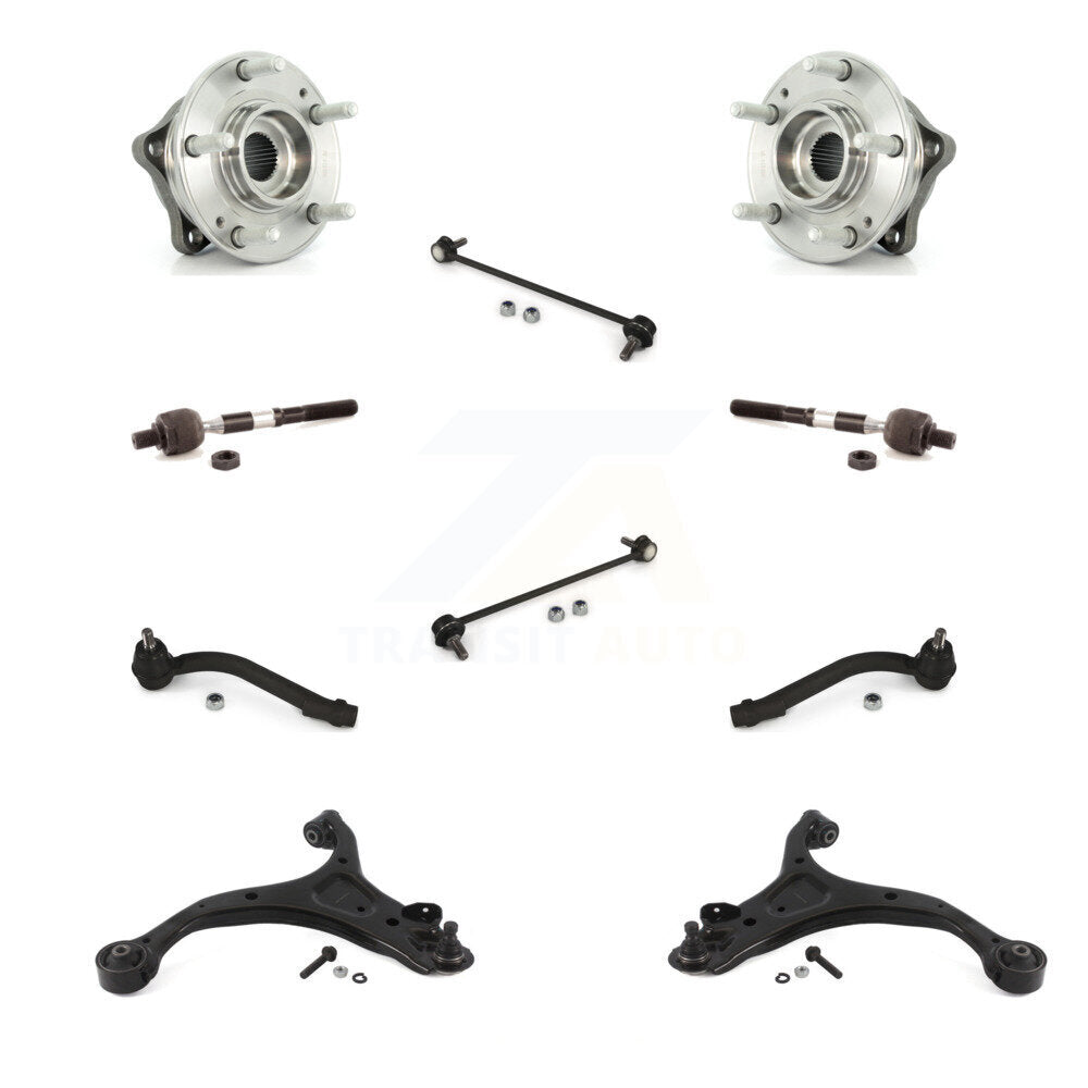 Kit de liaison de biellette de direction intérieure et extérieure, bras de commande inférieur, roulement avant (10 pièces) pour Hyundai