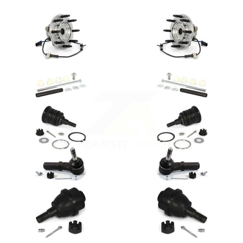 Kit de liaison de biellette de direction extérieure, roulement avant supérieur et inférieur, Joint à rotule extérieur (10 pièces) pour GMC 2500