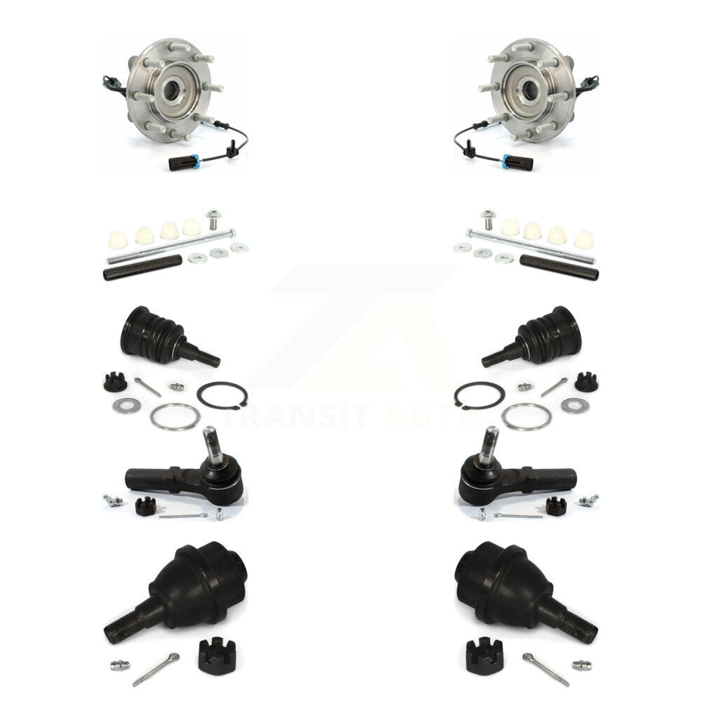 Kit de liaison de biellette de direction extérieure, roulement avant supérieur et inférieur, Joint à rotule extérieur (10 pièces) pour GMC 3500
