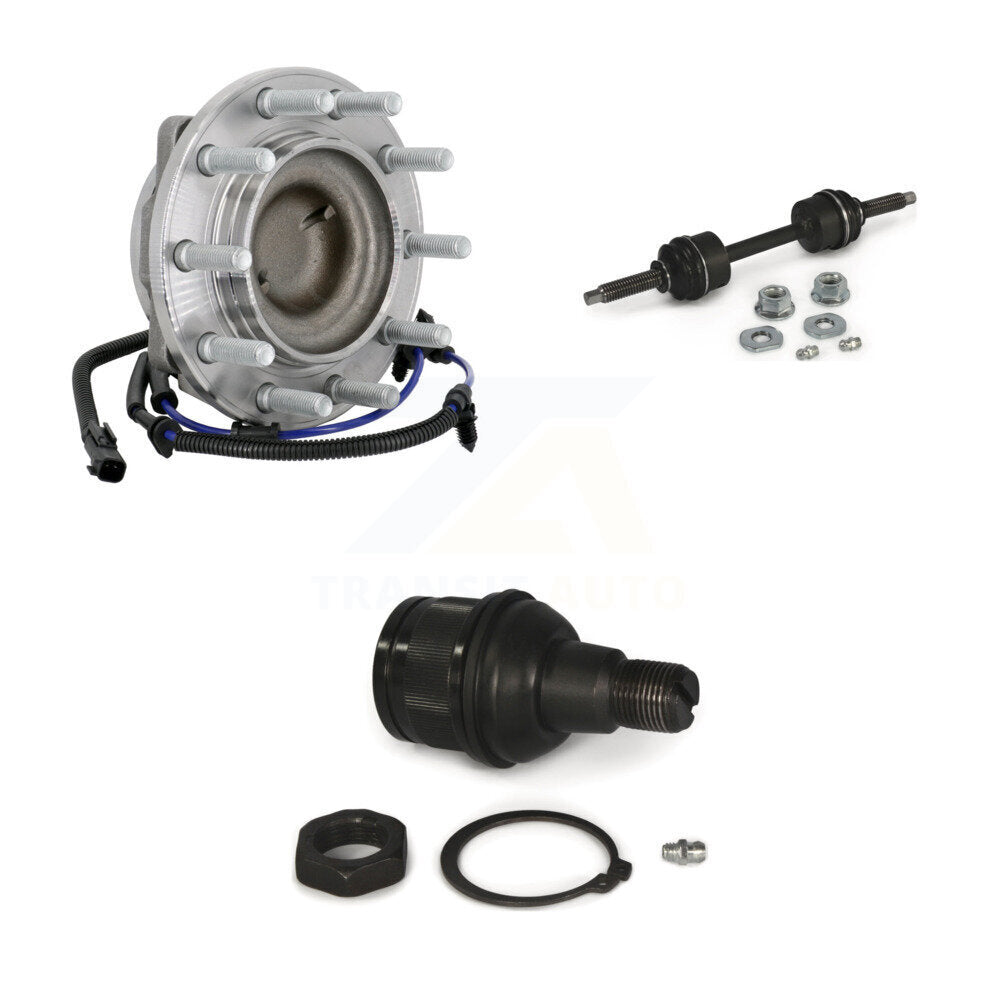 Kit de liaison de roulement de moyeu avant et kit de rotule inférieure pour Ford F-450 Super Duty