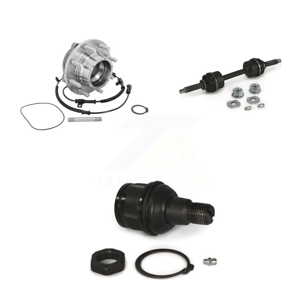 Kit de liaison de roulement de moyeu avant et kit de rotule inférieure pour Ford F-450 Super Duty