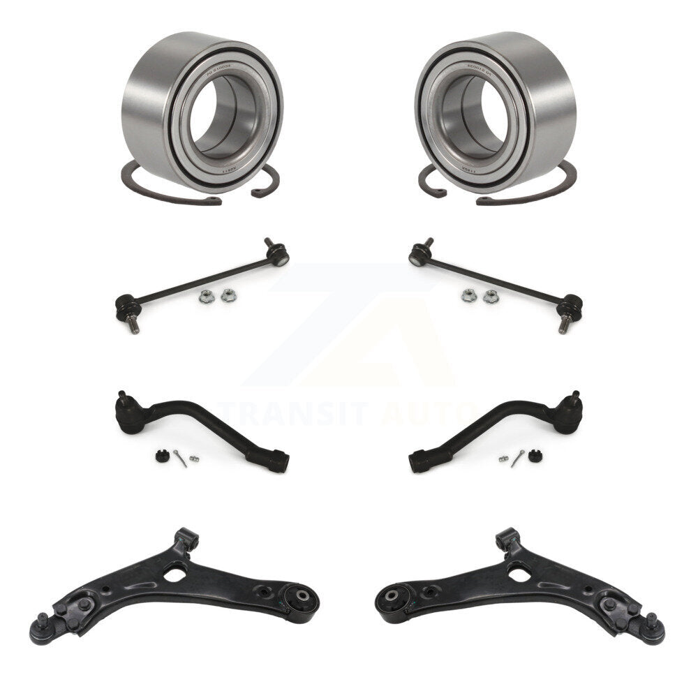 Kit de liaison de biellette de direction extérieure, bras de commande inférieur, roulement avant (8 pièces) pour Hyundai Tucson