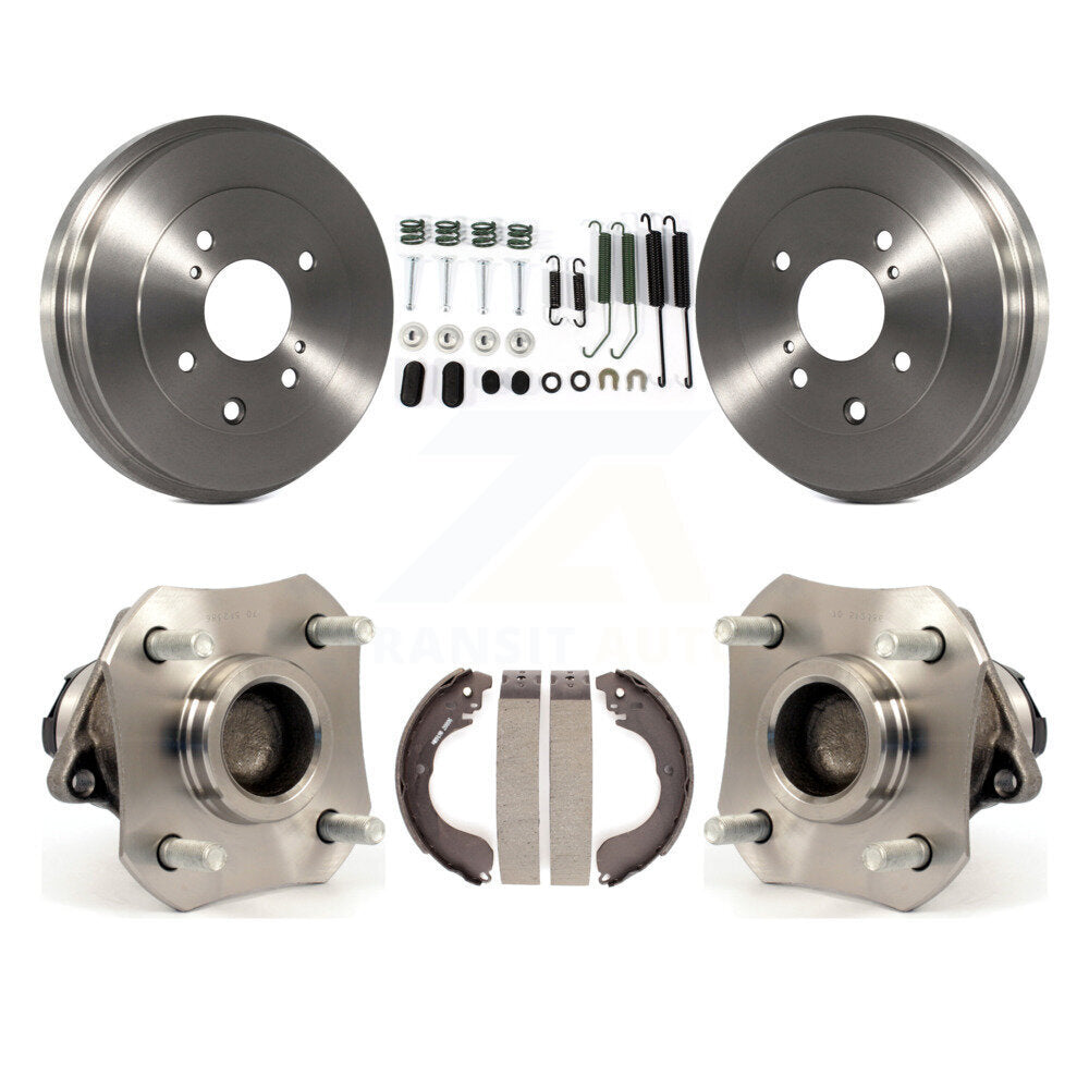 Matériel de chaussure de tambour de frein arrière et kit d'assemblage de roulement de moyeu pour Nissan Versa