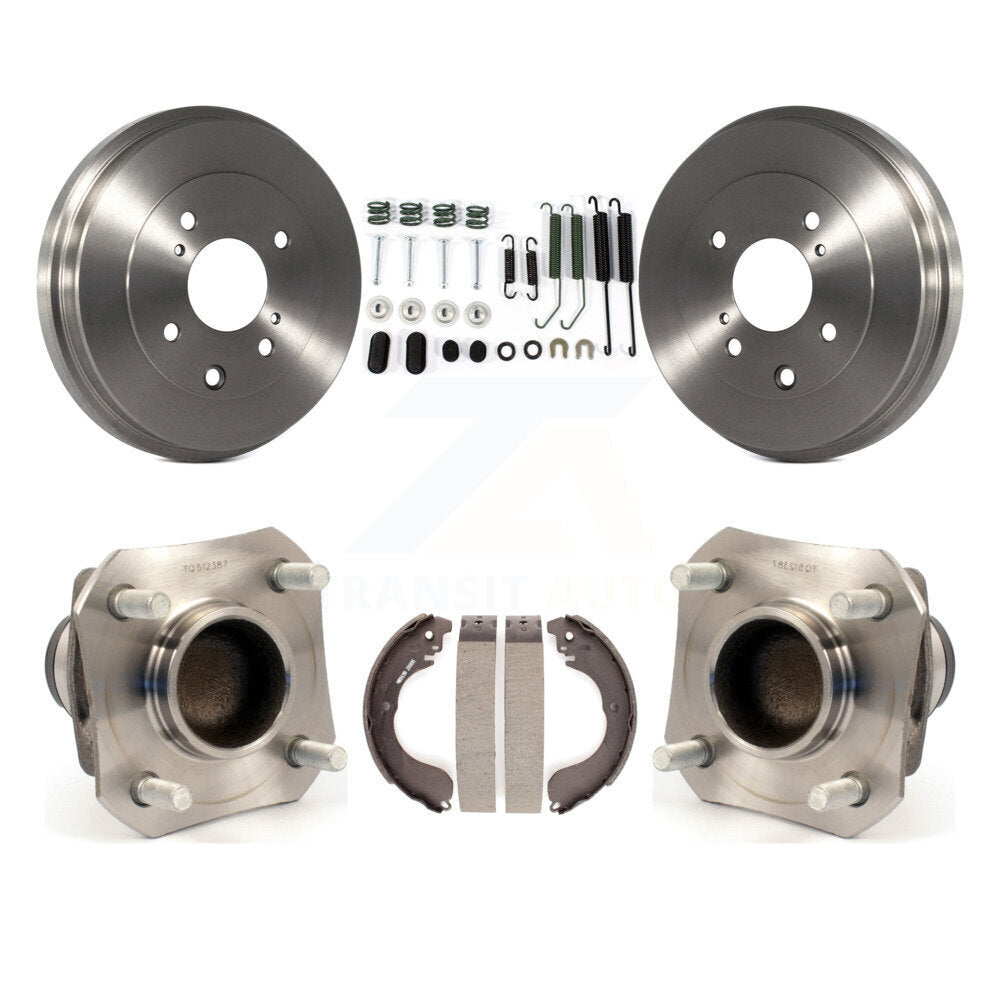 Matériel de chaussure de tambour de frein arrière et kit d'assemblage de roulement de moyeu pour Nissan Versa