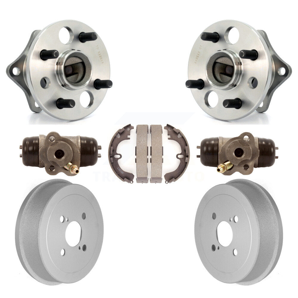 Kit de roulements de moyeu, cylindres de roue arrière, tambour et chaussures revêtus (7 pièces) pour Toyota Prizm