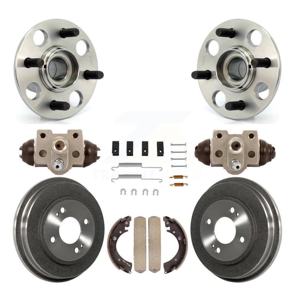 Kit de roulement de moyeu de matériel de tambour et de chaussures de cylindres de roue arrière (8 pièces) pour Honda Civi