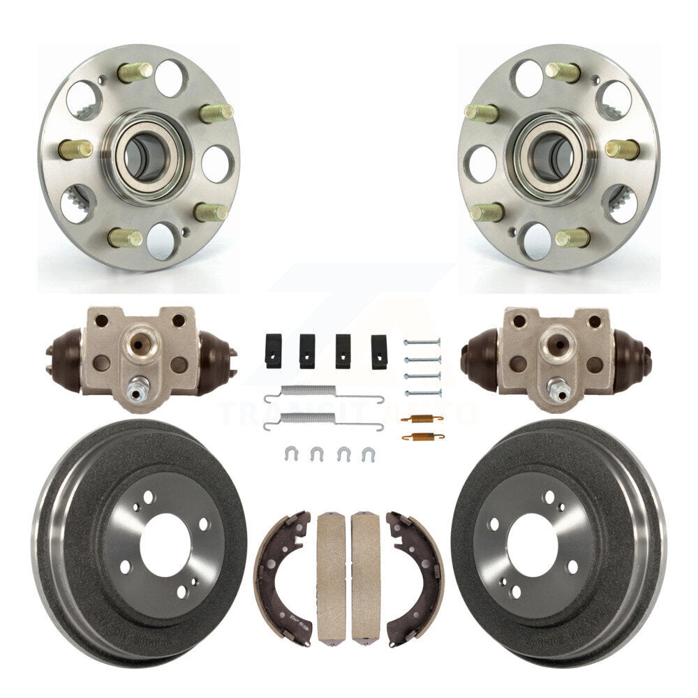 Kit de roulement de moyeu de matériel de tambour et de chaussures de cylindres de roue arrière (8 pièces) pour Honda Civi