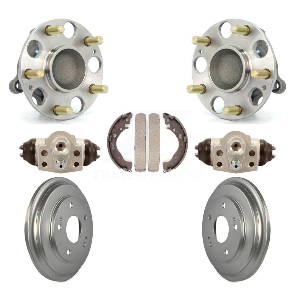 Cylindres de roue arrière et kit de roulement de moyeu de tambour et de chaussures enduits pour Honda Civic