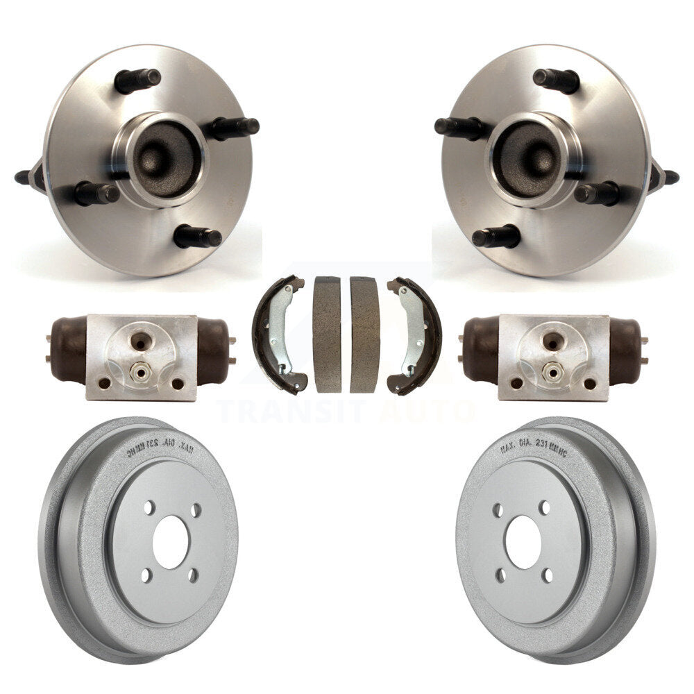 Kit de roulements de moyeu pour cylindres de roue arrière, tambour et chaussures revêtus pour Saturn Ion, sans ABS