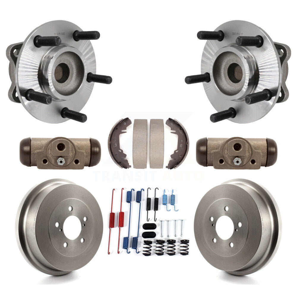 Kit de roulements de moyeu, cylindres de roue arrière, tambour et chaussures (8 pièces) pour Dodge Caravan Grand