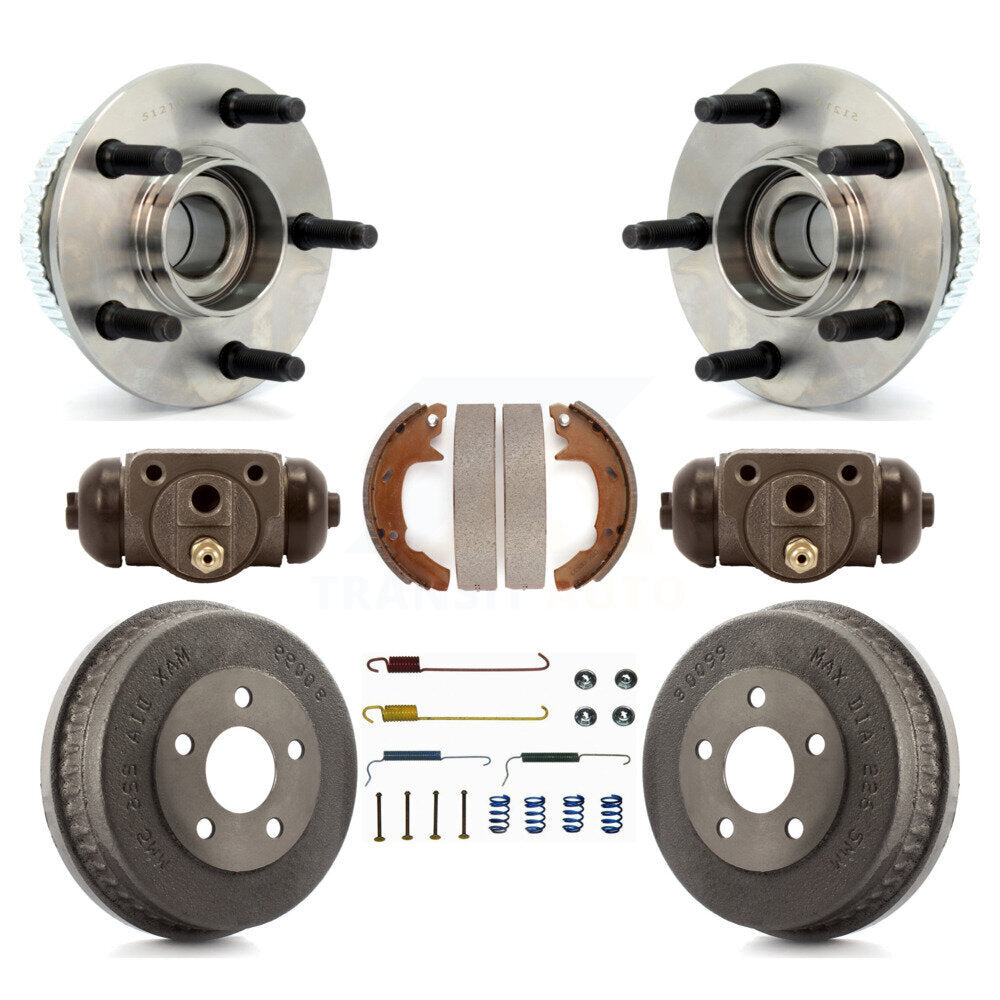 Kit de roulements de moyeu, cylindres de roue arrière, tambour et chaussures (8 pièces) pour Mercury Sable