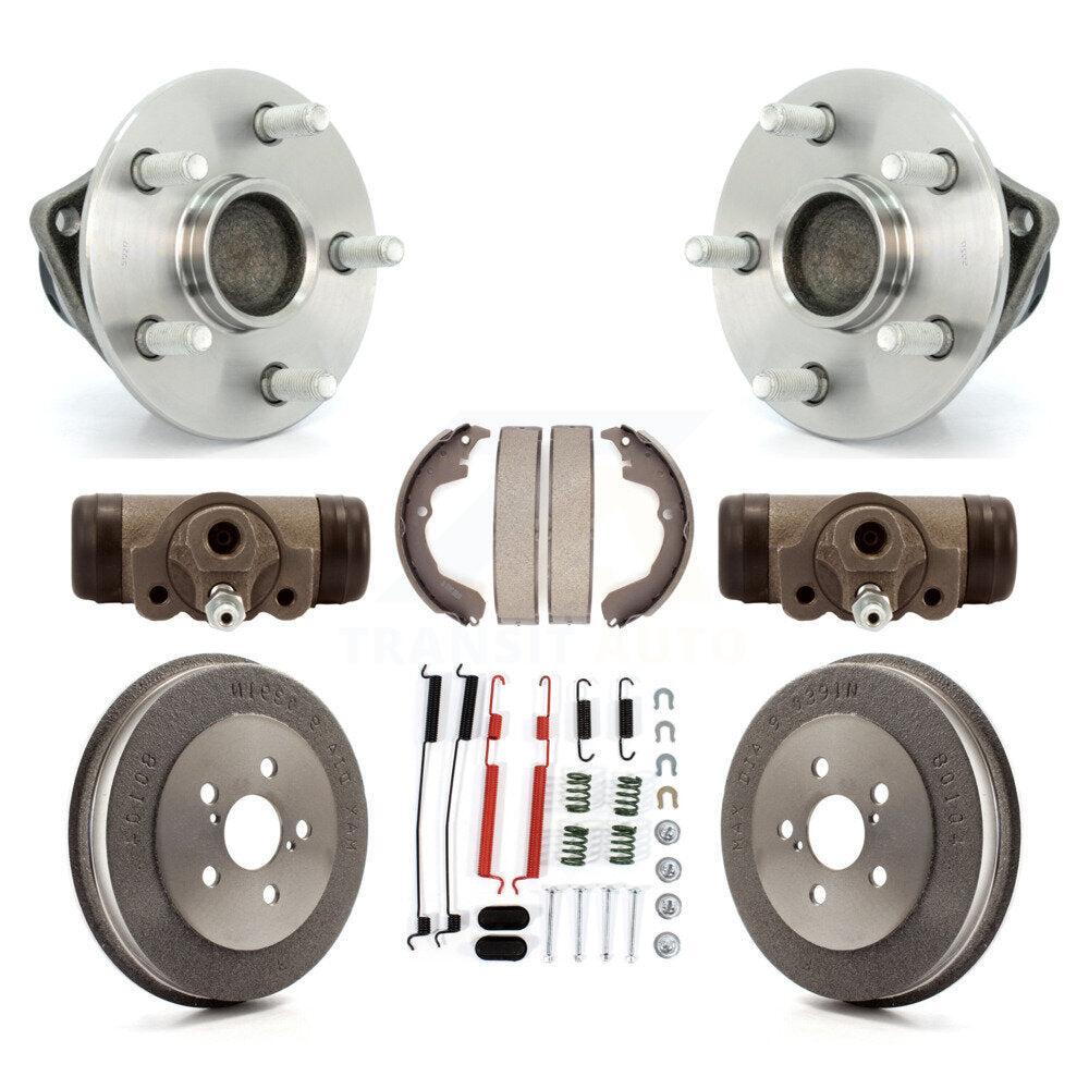 Kit de roulements de moyeu, cylindres de roue arrière, tambour et chaussures (8 pièces) pour Pontiac Vibe Toyota