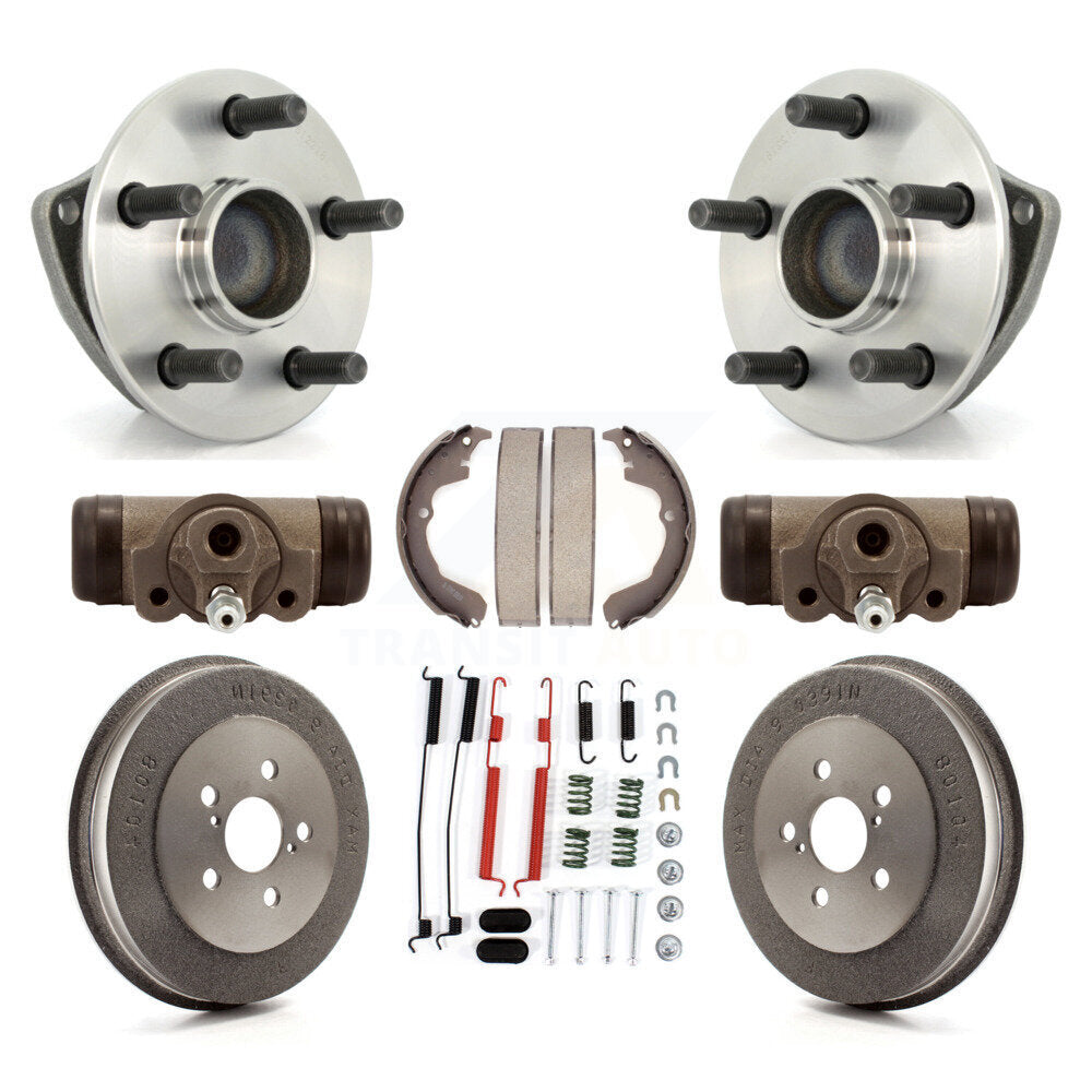 Kit de roulements de moyeu, cylindres de roue arrière, tambour et chaussures (8 pièces) pour Pontiac Vibe Toyota