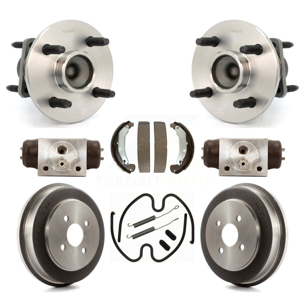 Kit de roulements de moyeu, cylindres de roue arrière, tambour et chaussures (8 pièces) pour Saturn Ion