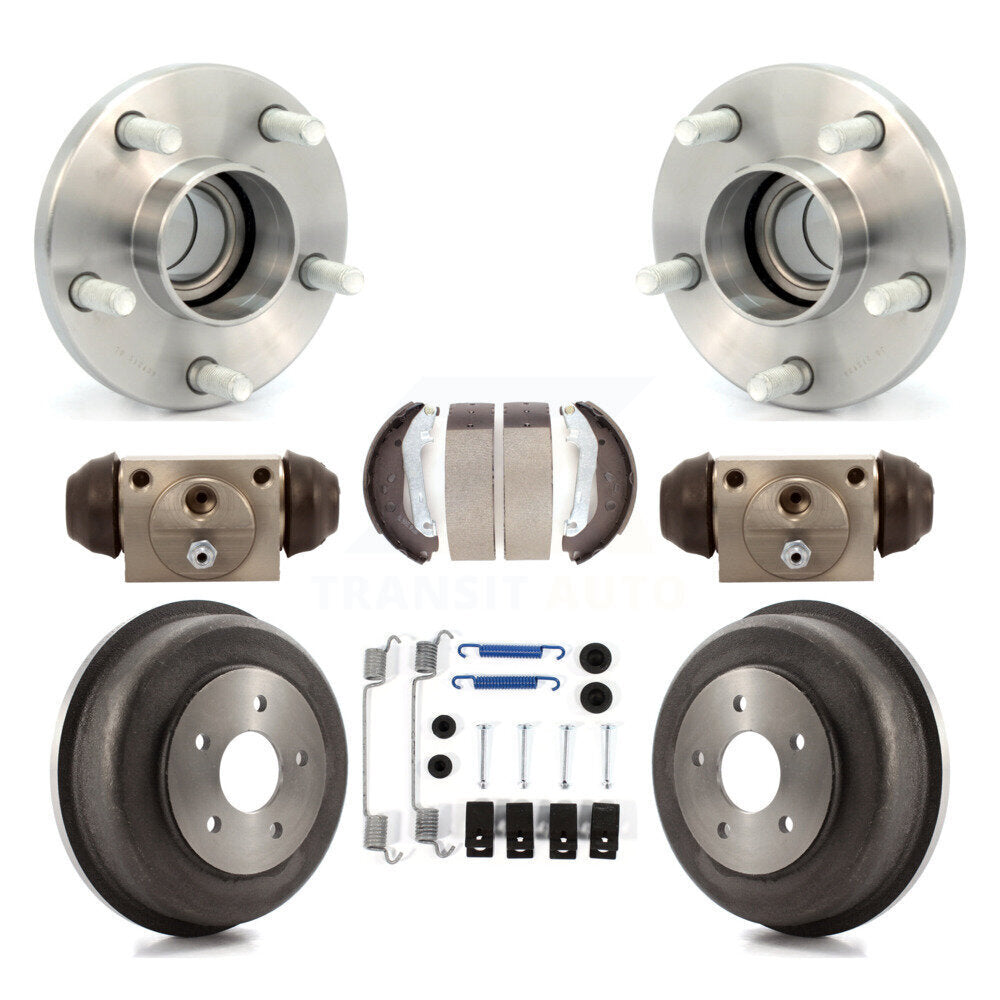Kit de roulements de moyeu, cylindres de roue arrière, tambour et chaussures (8 pièces) pour Ford Transit Connect