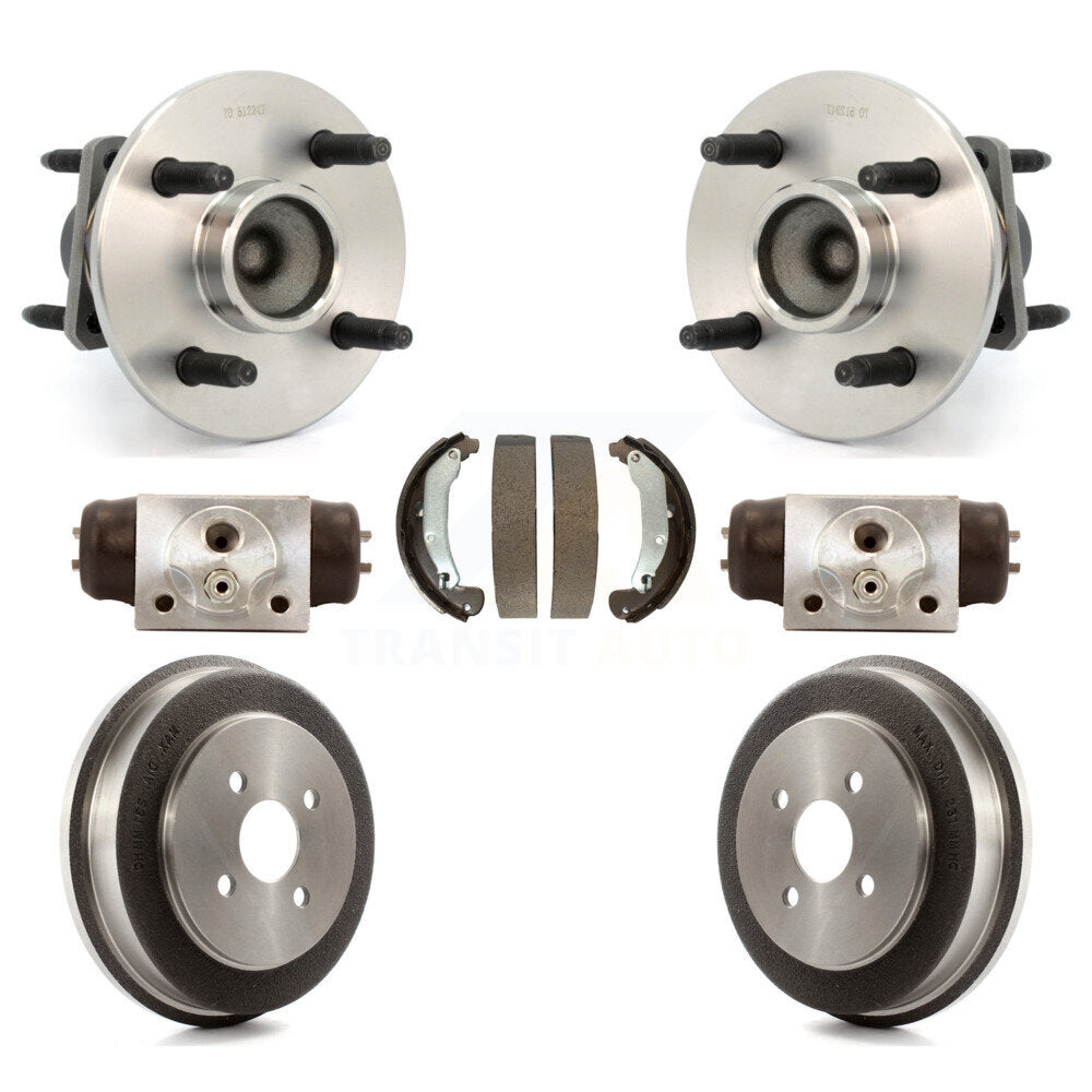 Kit de roulements de moyeu, cylindres de roue arrière, tambour et chaussures pour 03 Saturn Ion 4 roues ABS