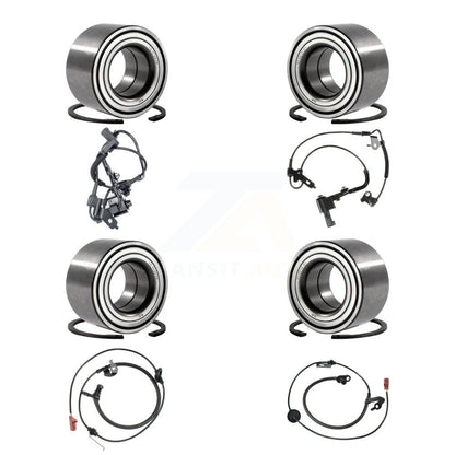 Kit de roulements et capteurs de roue avant et arrière (8 pièces) pour Ford Fusion Lincoln MKZ Mercury