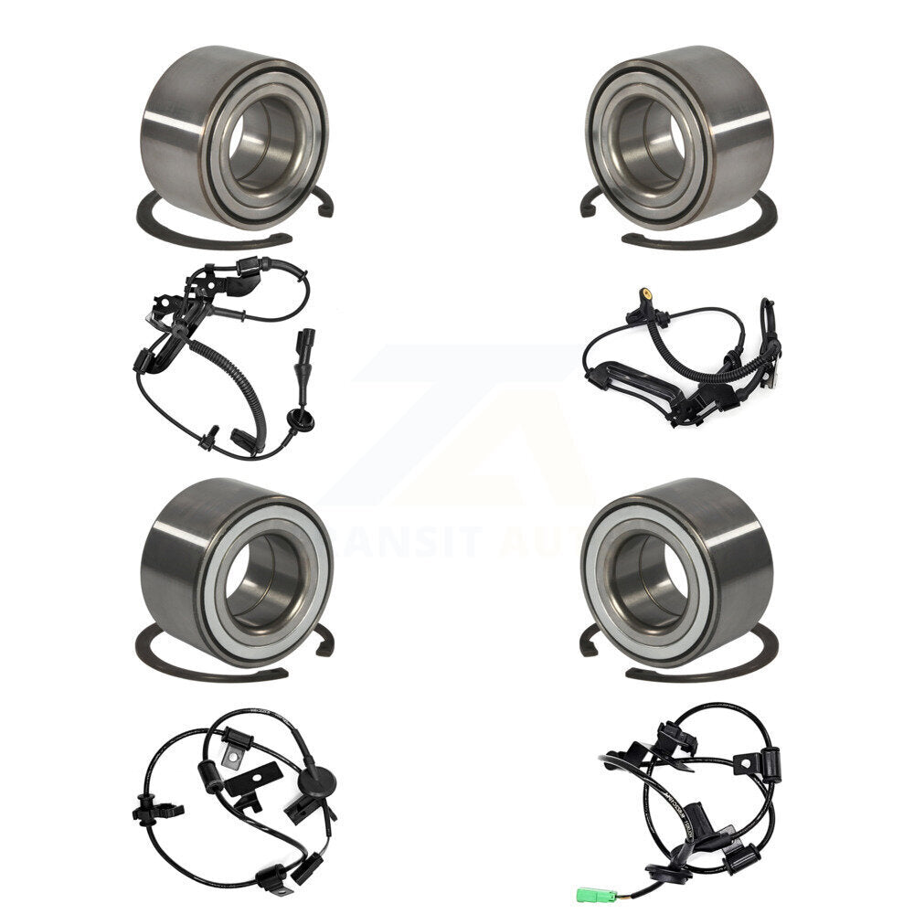 Kit de roulement de roue avant et arrière et capteur ABS (8 pièces) pour Ford Escape Mercury Mariner