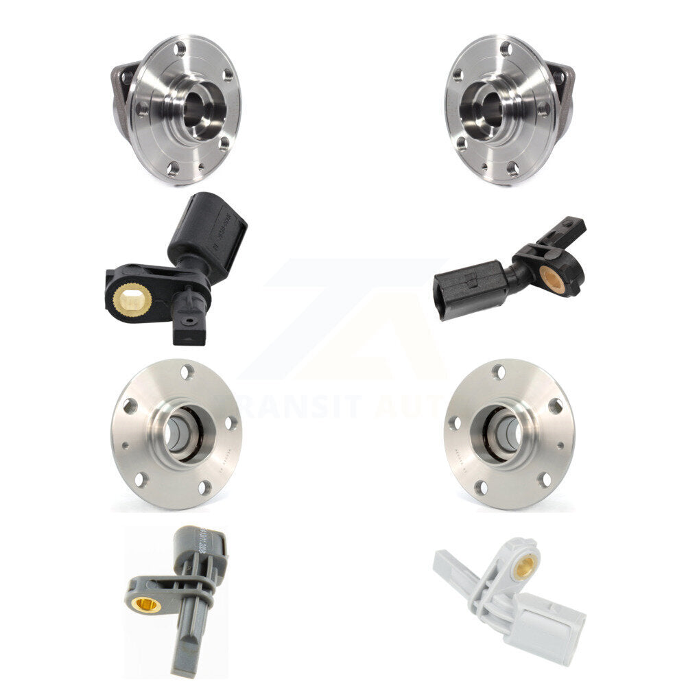 Kit de capteurs ABS de roulement de moyeu de roue avant et arrière (8 pièces) pour Volkswagen Golf SportWage