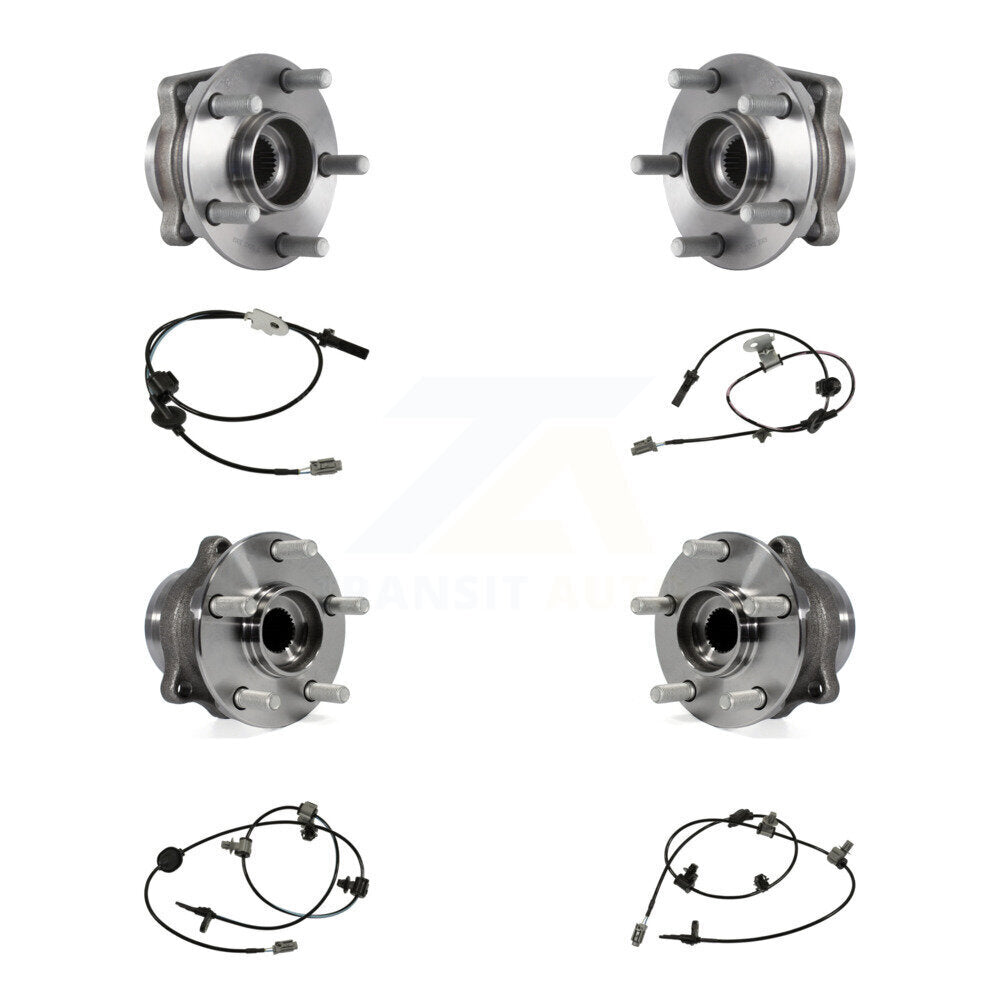 Kit de roulements et capteurs de moyeu de roue avant et arrière (8 pièces) pour Subaru Forester Crosstrek X