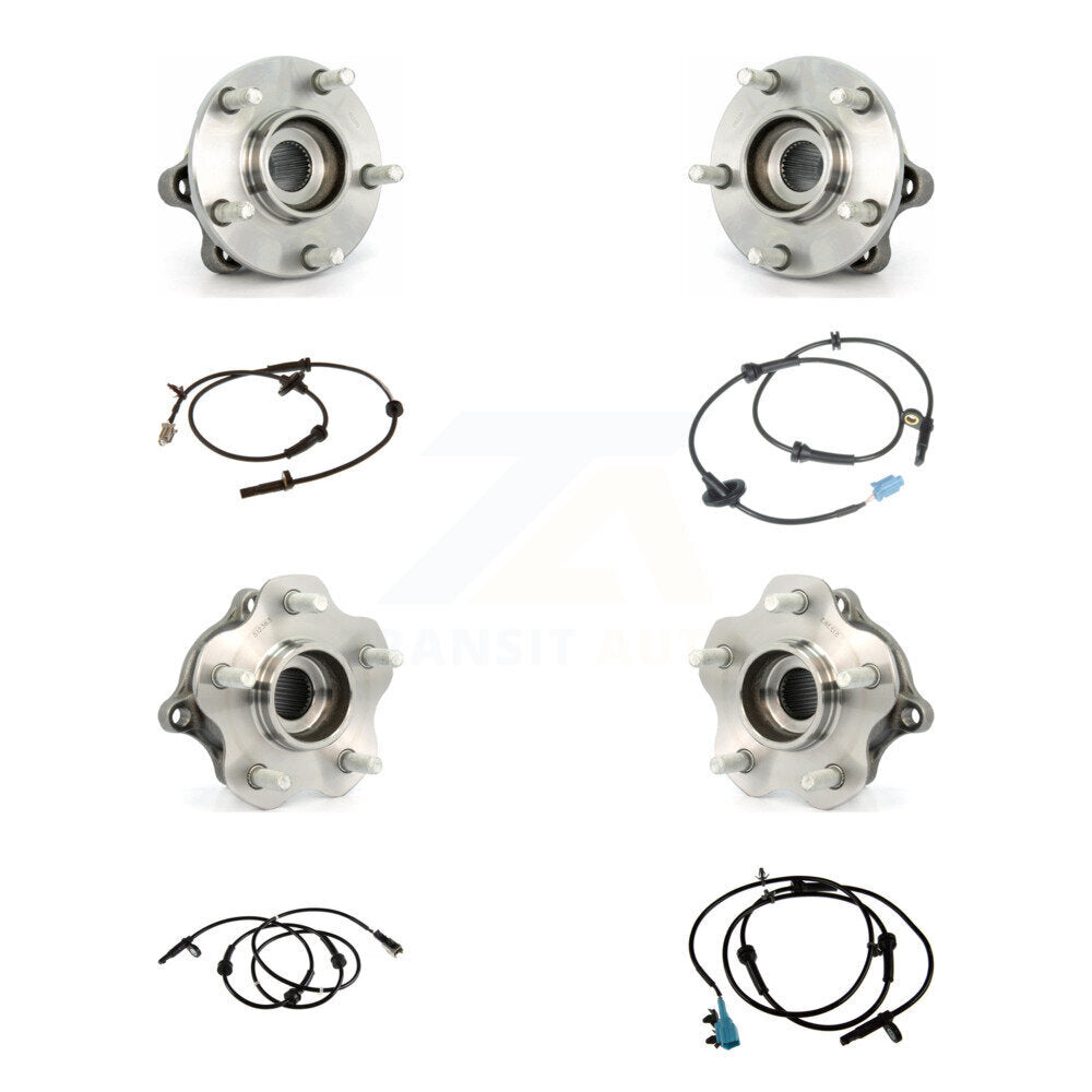Kit de capteurs ABS pour roulement de moyeu de roue avant et arrière (8 pièces) pour Nissan Murano avec harnais