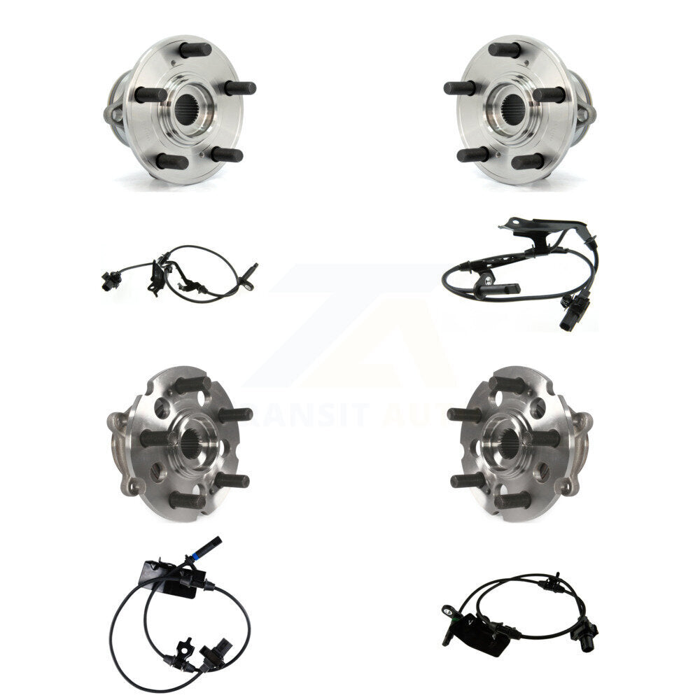 Kit de capteurs de roulement de moyeu de roue avant et arrière (8 pièces) pour Honda Pilot 12-15 avec harnais