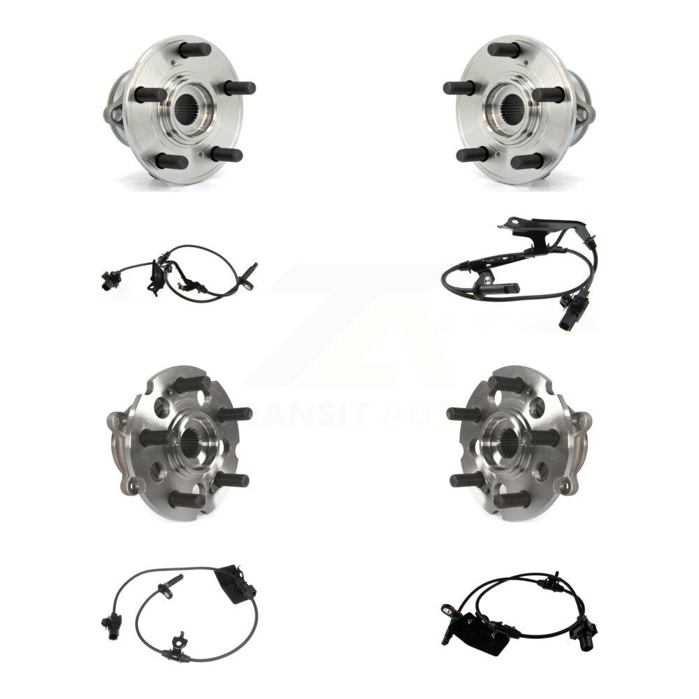 Kit de capteurs de roulement de moyeu de roue avant et arrière (8 pièces) pour Honda Pilot 09-11 avec harnais