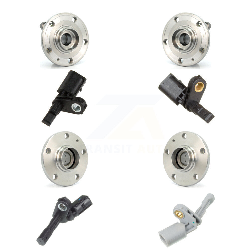 Kit de roulement de moyeu de roue avant et arrière et capteur ABS (8 pièces) pour Audi Q3 Volkswagen CC