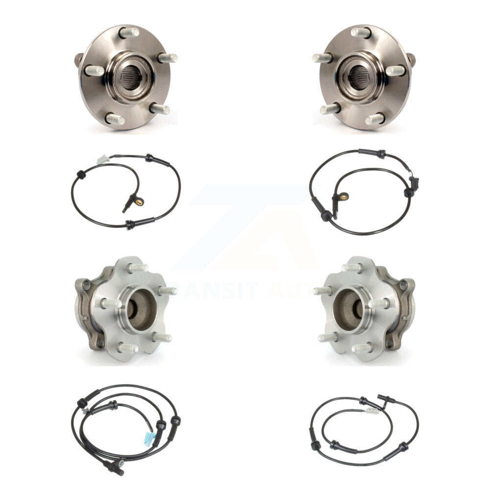 Kit de capteurs ABS pour roulement de moyeu de roue avant et arrière (8 pièces) pour Nissan Sentra avec harnais