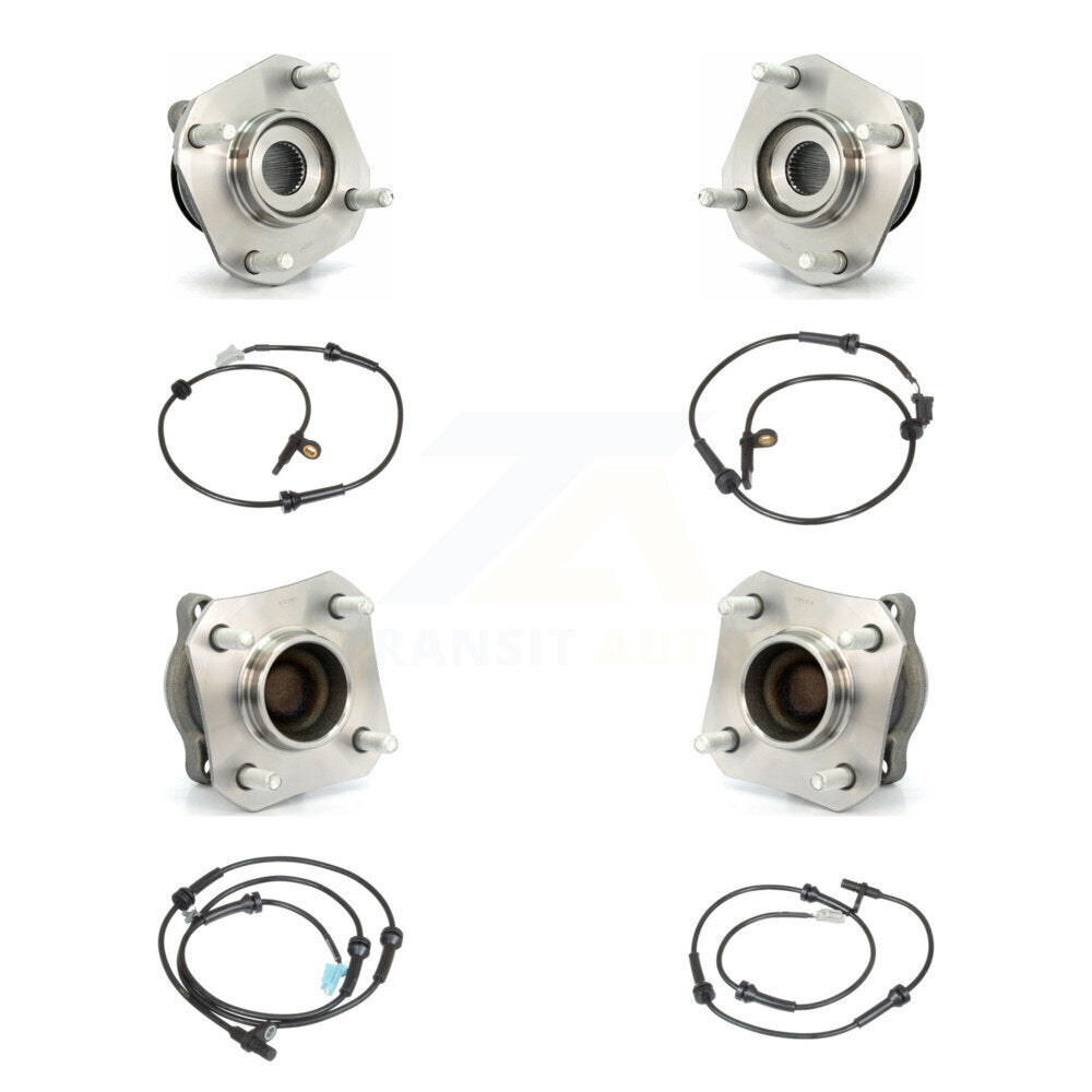 Kit de capteurs de roulement de moyeu de roue avant et arrière (8 pièces) pour Nissan Sentra 09 avec harnais