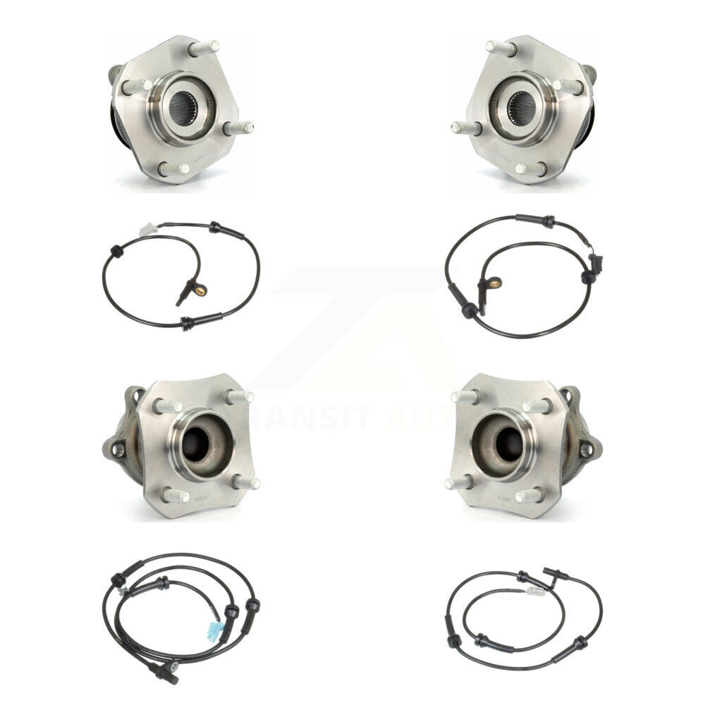 Kit de capteurs ABS pour roulement de moyeu de roue avant et arrière (8 pièces) pour Nissan Sentra avec harnais