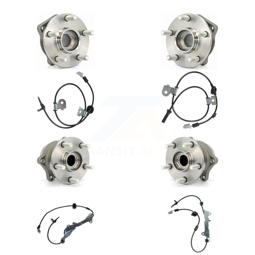 Kit de roulement de moyeu de roue avant et arrière et capteur ABS (8 pièces) pour Subaru Forester