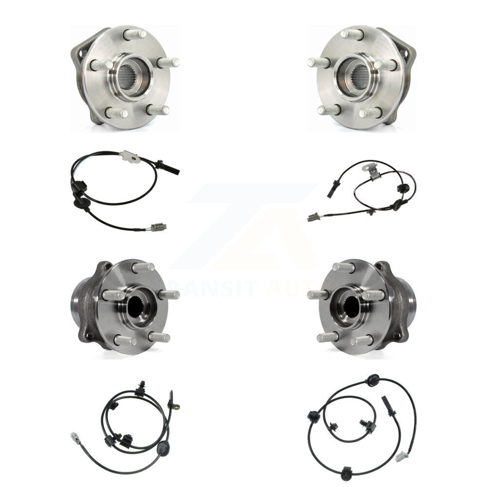 Kit de roulement de moyeu de roue avant et arrière et capteur ABS (8 pièces) pour Subaru Impreza