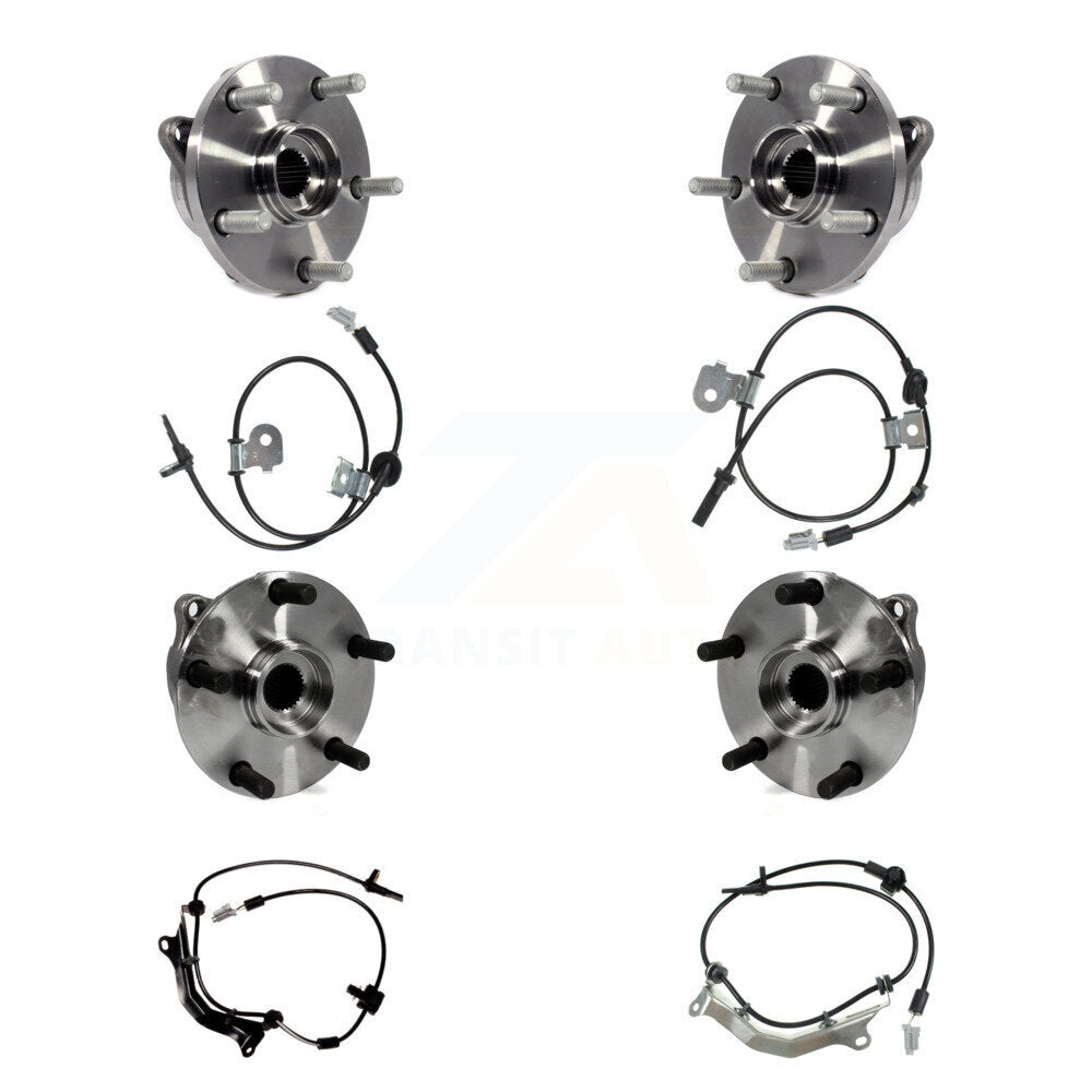 Kit de roulement de moyeu de roue avant et arrière et capteur ABS (8 pièces) pour Subaru Impreza