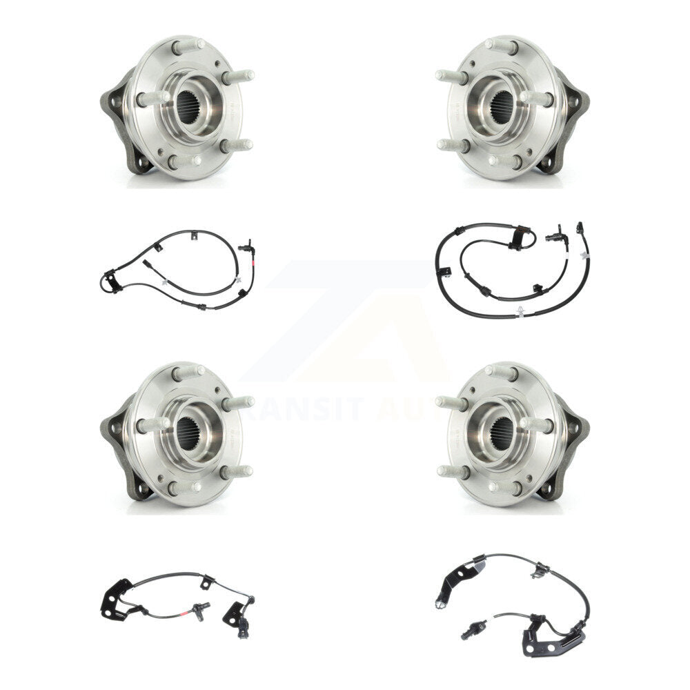 Kit de capteurs ABS de roulement de moyeu de roue avant et arrière (8 pièces) pour Hyundai Santa Fe Sport Ki