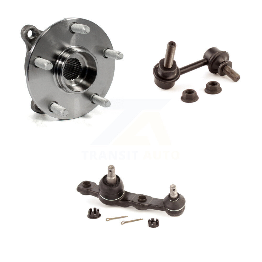 Kit de roulement de moyeu avant gauche, rotule inférieure et barre stabilisatrice pour Lexus RC350 AWD