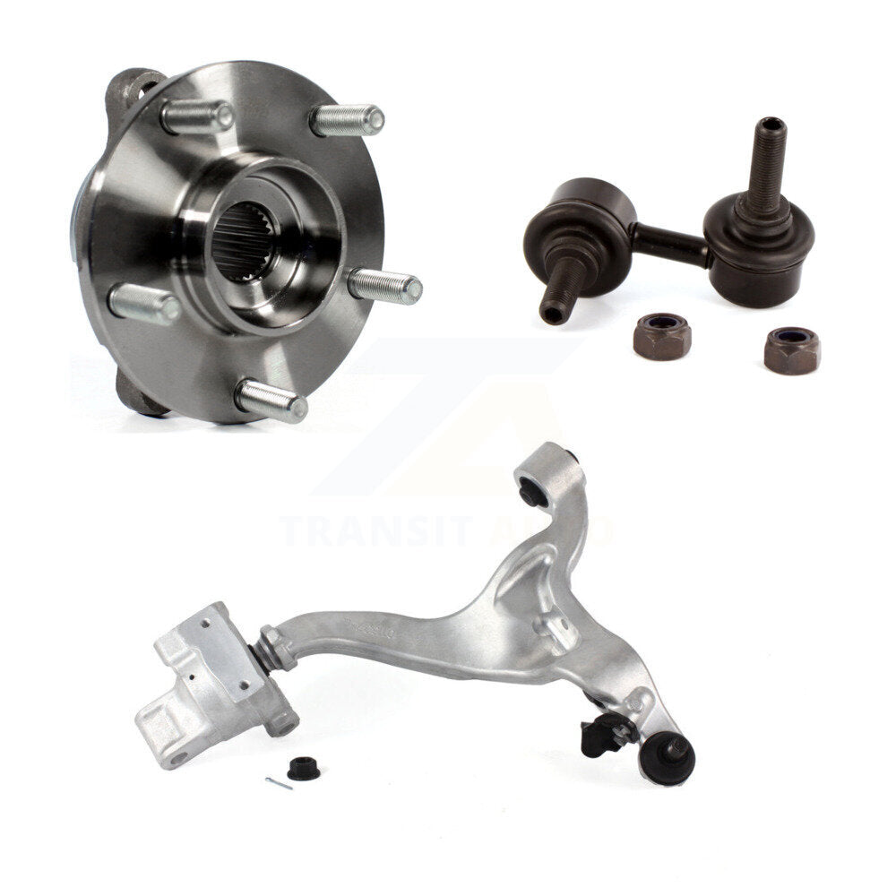 Kit de bras de commande et de liaison inférieur, roulement de moyeu avant gauche, pour INFINITI G37 G35 G25 Q4