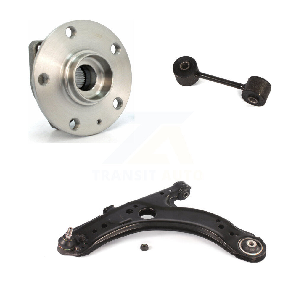 Bras de commande inférieur à roulement avant gauche avec Kit BJ & Link pour Volkswagen Golf Cit