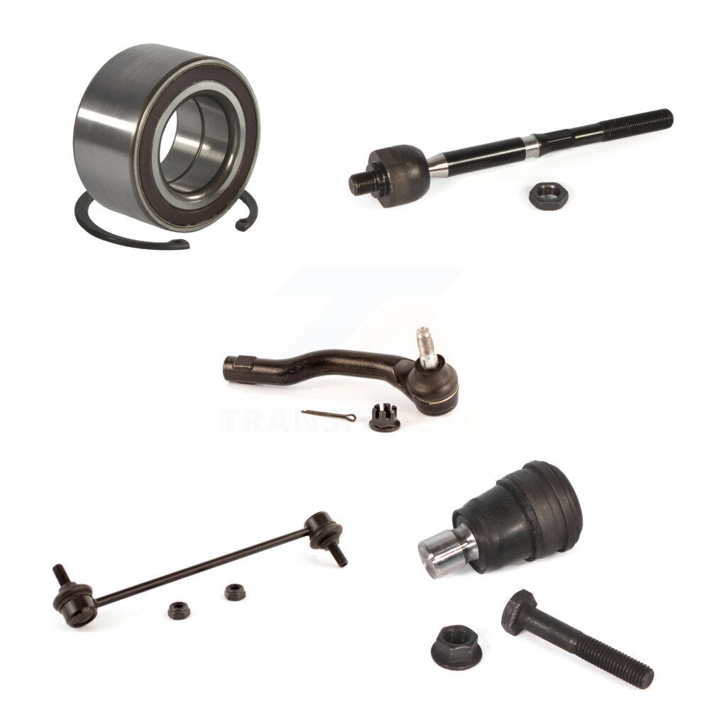 Kit de biellette de direction et de liaison à rotule inférieure, roulement avant droit (5 pièces) pour Mazda 2 11-14