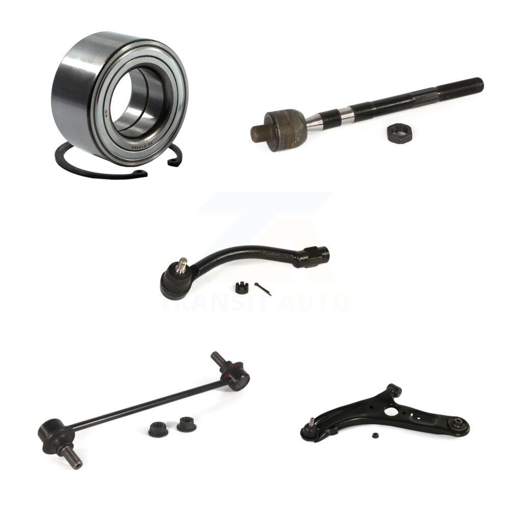 Kit de liaison de biellette de direction, roulement avant gauche, bras de commande inférieur (5 pièces) pour Hyundai Elantra