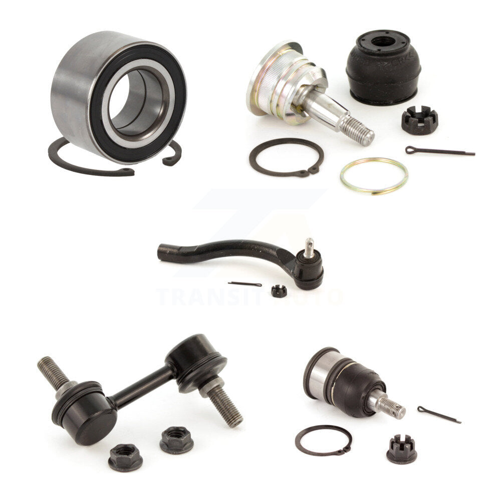 Kit de biellette de direction extérieure et de barre stabilisatrice, roulement avant gauche, joint à rotule supérieur et inférieur, pour