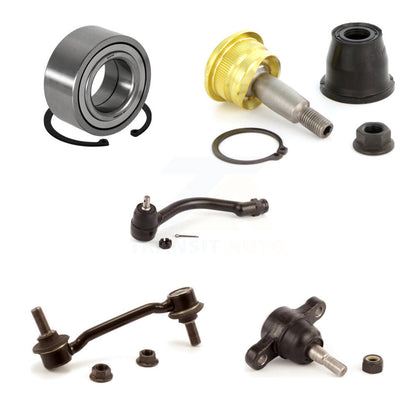 Kit de biellette de direction extérieure et de barre stabilisatrice, roulement avant gauche, joint à rotule supérieur et inférieur, pour