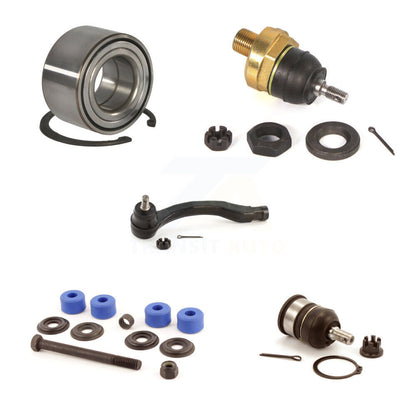 Roulement avant droit, joint à rotule supérieur et inférieur, biellette de direction extérieure et Kit de liaison de barre stabilisatrice pour